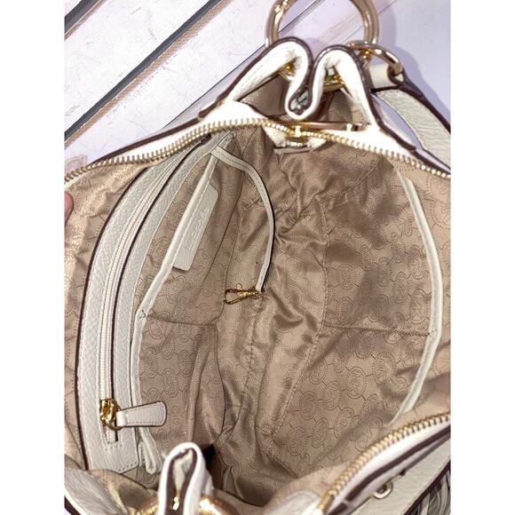 MICHAEL KORS, MEDIUM IVORY PEBBLED LEATHER SHOULDER BAG - Picture 12 of 16